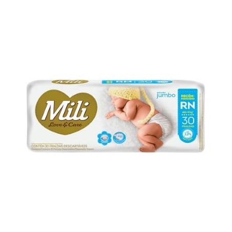 Fralda love & care jumbo mili rn c/30