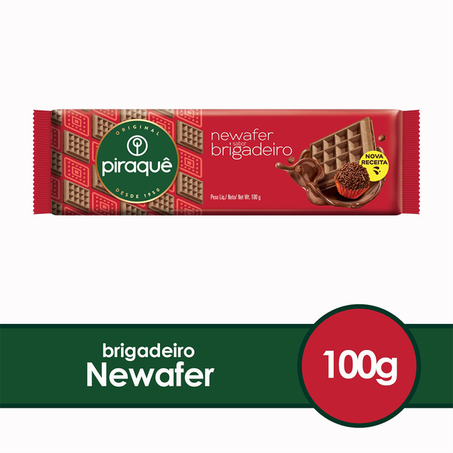 BISC.WAFER PIRAQUE NEWAFER 100G BRIGADEIRO CX 20.0