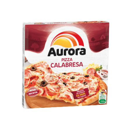 Pizza Aurora Calabresa Com Azeitonas 460g 
 