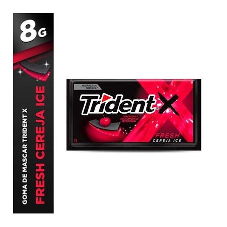 CHICLETE TRIDENT X FRESH CEREJA UN