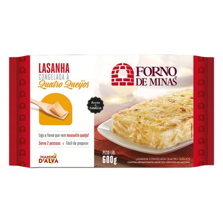 Lasanha mamma dalva 600g. 4 queijos