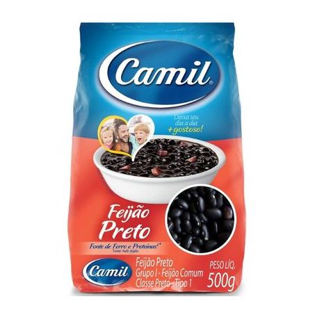 FEIJAO PRETO CAMIL 500G