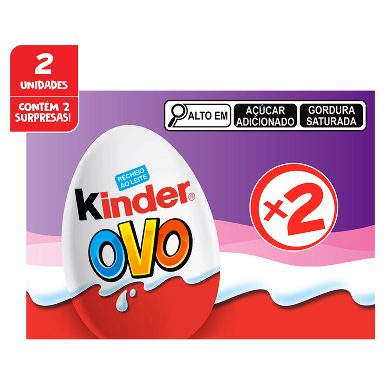 Kinder ovo roxo 2 unidades 40g