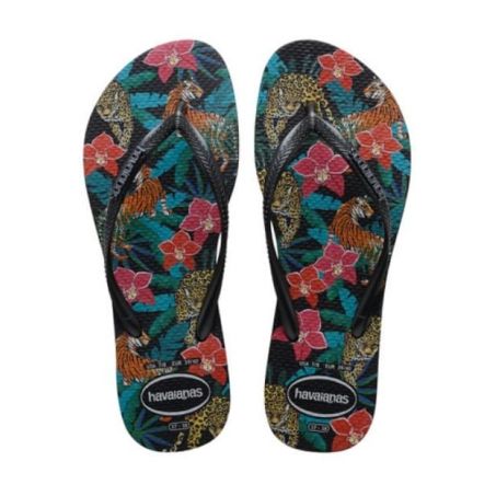 CHINELO HAVAIANAS SLIM TROPIC PT/CZ DARK MET 33/34