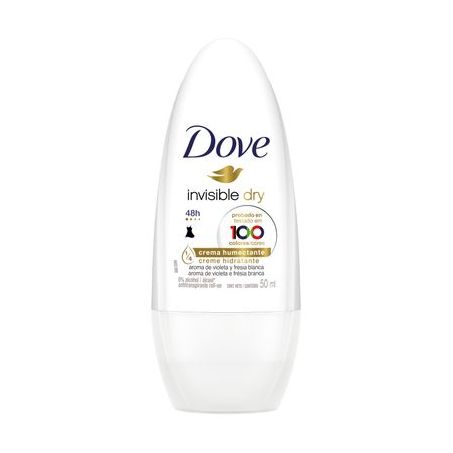 Desodorante Roll-On Dove Invisible Dry Anti Manchas Frasco 50ml