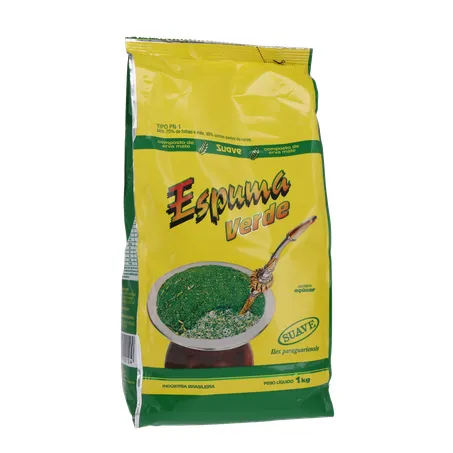 Erva mate espuma verde suave 1kg 360-17