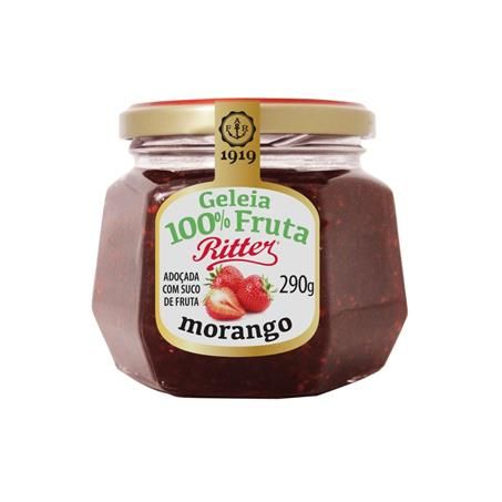 Geléia de Morango Ritter 100% Fruta Embalagem 290G