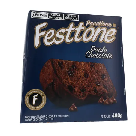 Panettone Duplo Chocolate Festtone 400G 360-17