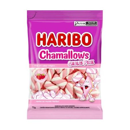 Marshmallow haribo 70g cabels pink