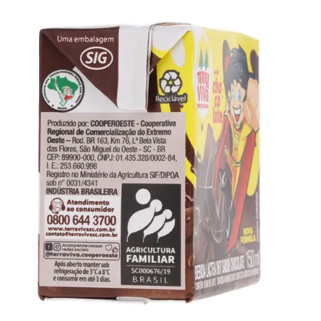 Bebida lactea terrinha uht sabor chocolate 150ml 360-29