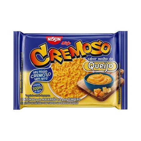 MACARRAO NISSIN CREMOSO 80G MOLHO DE QUEIJO 