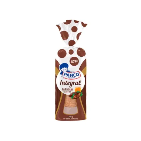 Pão Panco Sabores Do Mundo Integral Australiano Cacau e Mel Pacote 380g 
 