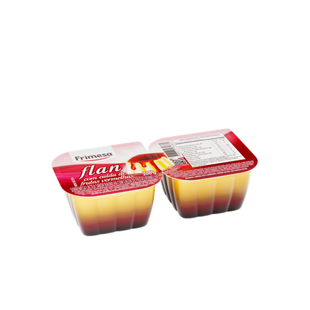 Sobremesa frimesa flan baun frutas vermelha bdj 180g