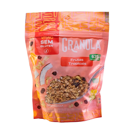 GRANOLA SEM GLUTEN FRUTAS TROPICAIS 250G