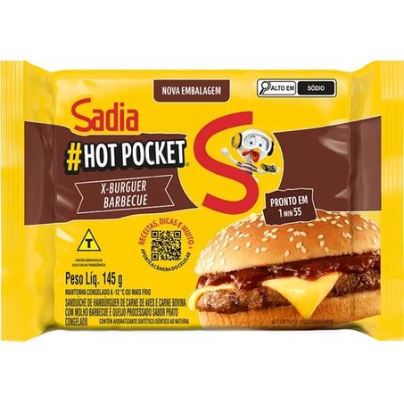 Sanduiche sadia hot pocket barbecue 145g