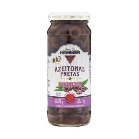 Azeitona Preta Hemmer Fatiada Vidro 170G