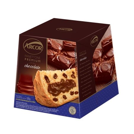 Panetone 530g Arcor Premium Chocolate Caixa