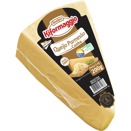 Queijo parmesão cunha 6m kiformaggio 200g