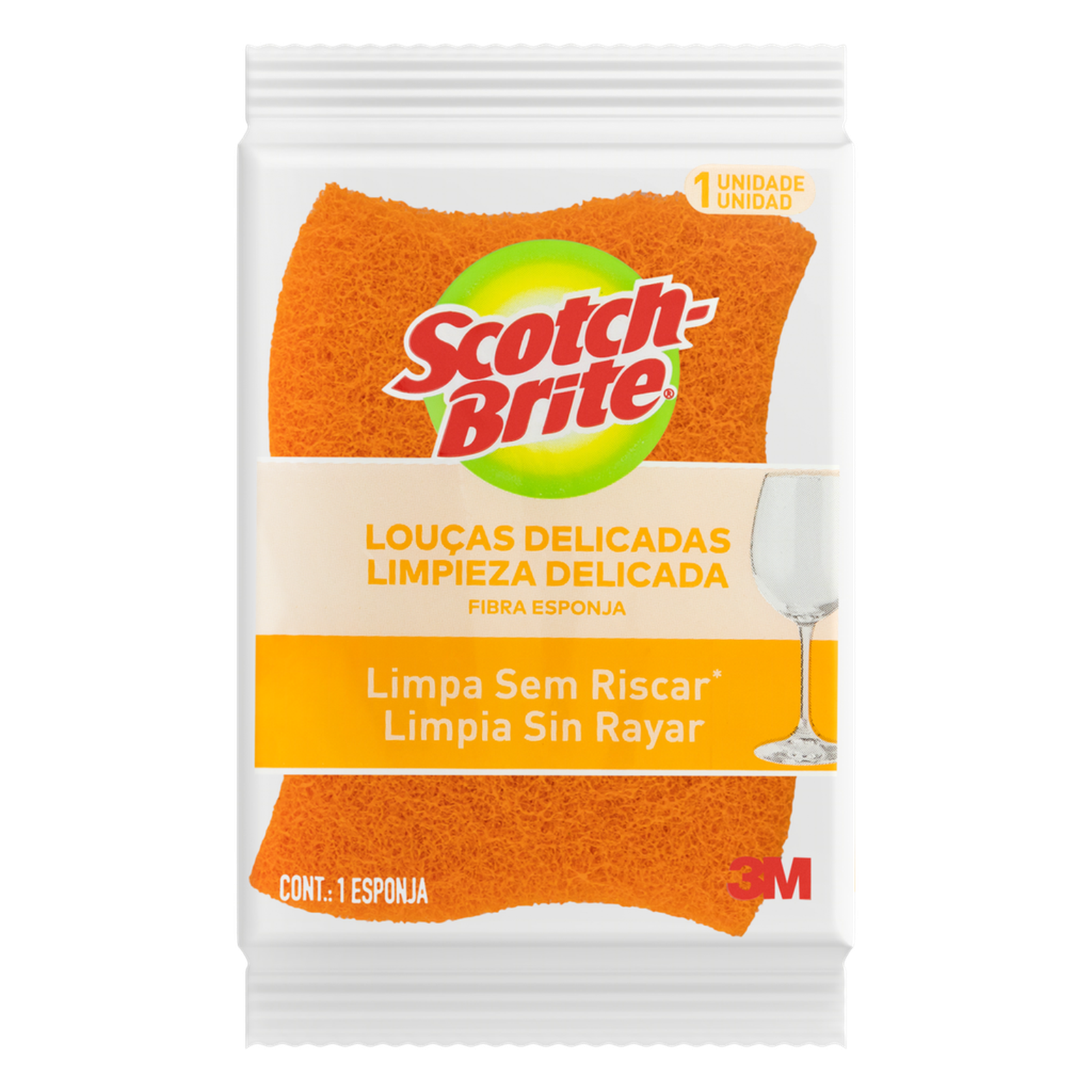 Esponja Laranja Louças Delicadas Scotch-Brite 1 Un