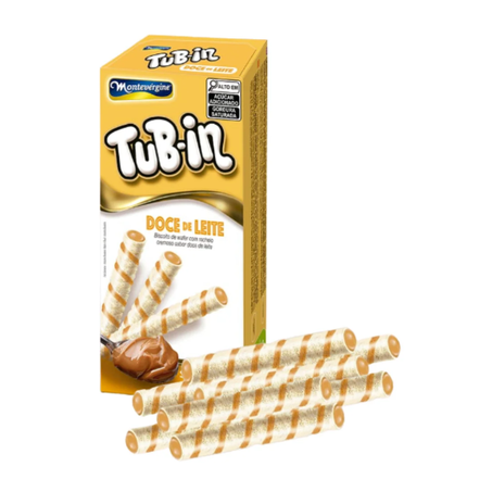 Tubes Wafer Tub-In Montevérgine Doce De Leite 48g