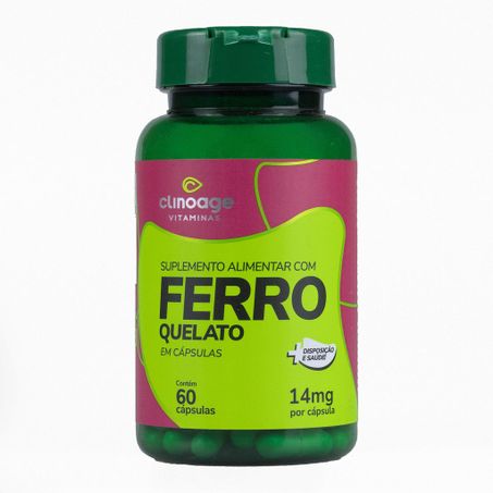 FERRO QUELATO 500MG 60CAPSULAS CLINOAGE