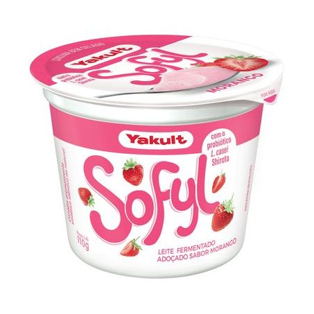 Sobremesa Láctea Fermentada Sofyl Morango Pote 110G