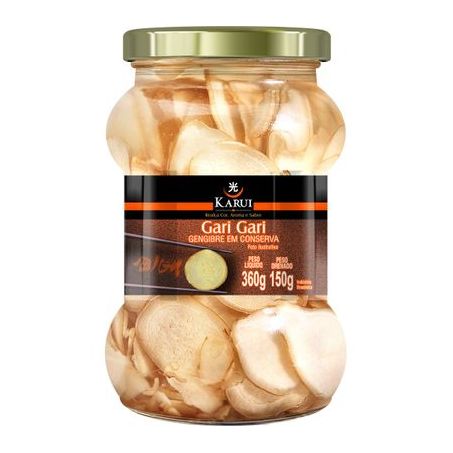 Gengibre em Conserva Karui Gari Gari Tradicional Pote de Vidro 360gr