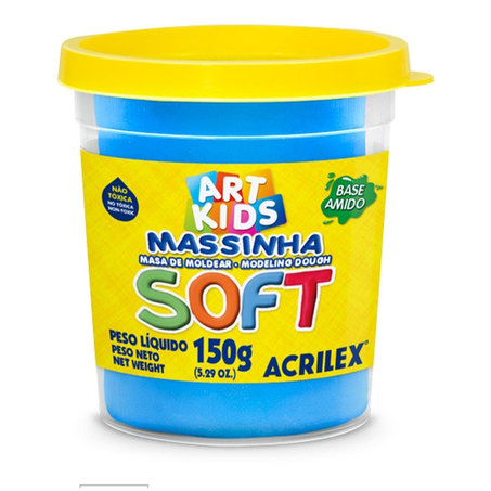 Massa de Modelar Azul Acrilex Soft 150g