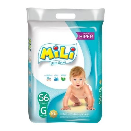 Fralda Ultra Seca Hiper Mili G Com