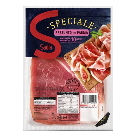 Presunto fatiado tipo parma speciale sadia 100g