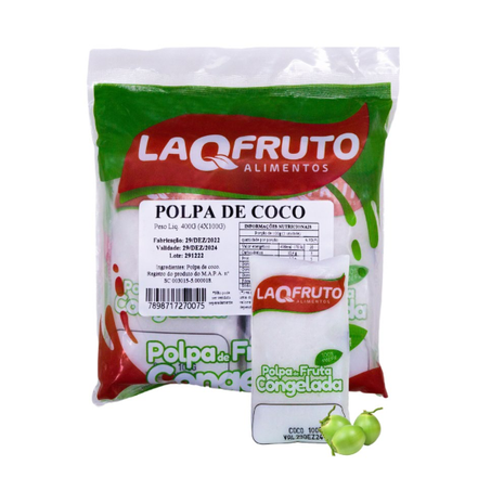 Polpa fruta coco laqfruto 400g