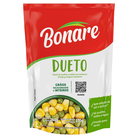 Dueto Bonare 170g - Milho e Ervilha