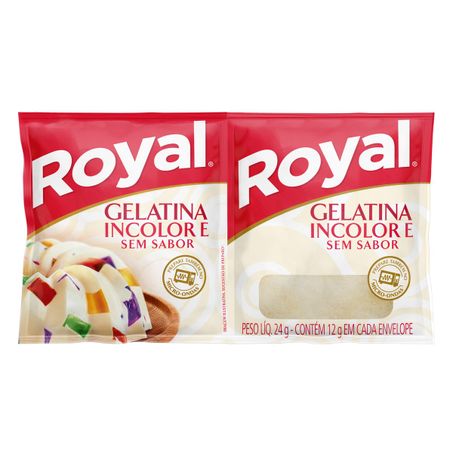 GELATINA EM PÓ SEM SABOR ROYAL COM 2 UNIDADES