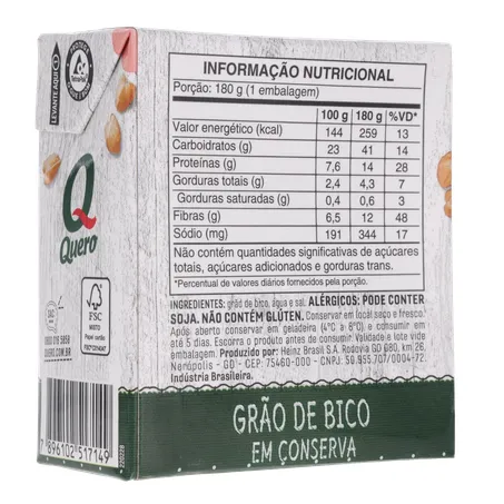 Grao de bico quero 180g 360-15
