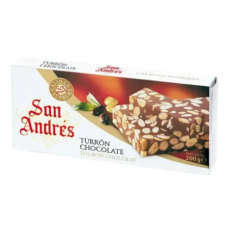 Torrone amêndoas chocolate san andres 200g