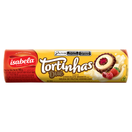 Biscoito isabela due chocolate branco 140g