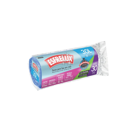 SACO LIXO ROLO ESFRELUX 30L 30UN