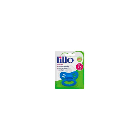 Chupeta Lillo Cores Vibrantes Silicone Ortodôntica Azul