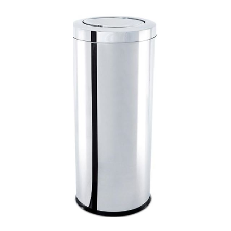 LIXEIRA INOX 40L C/ TAMPA BASCULANTE BRINOX