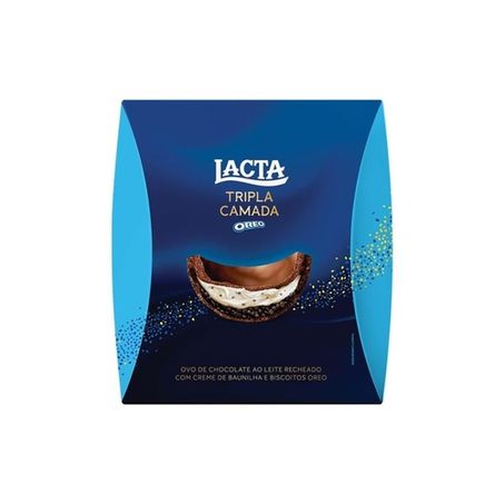 Ovo de chocolate lacta tripla camada oreo 320g