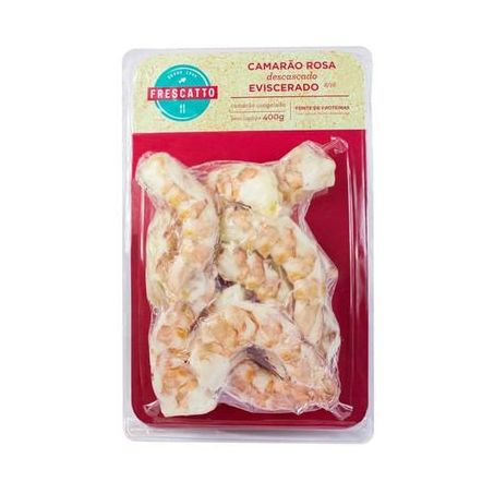 CAMARÃO ROSA FRESCATTO 8/16 DESCASCADO E EVISCERADO VÁCUO PREMIUM CONGELADO 400G