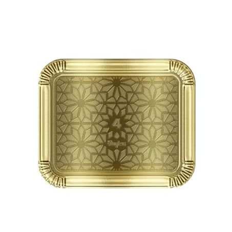 Bandeja Laminada Regina Ouro Nº4 26x32,5cm 1 Unidade