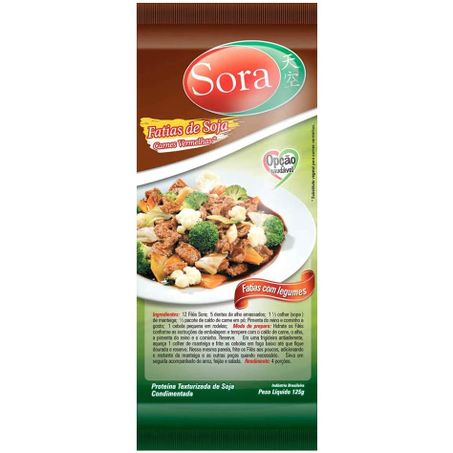 Fatias Vegetal Sora 125g Soja Carne Vermelha