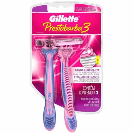 APARELHO GILLETTE PRESTOBAR3 FEMININO 02UN