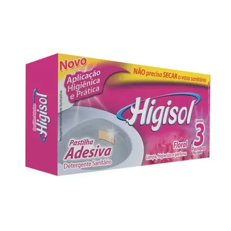 HIGISOL PASTILHA ADESIVA FLORAL C/3               