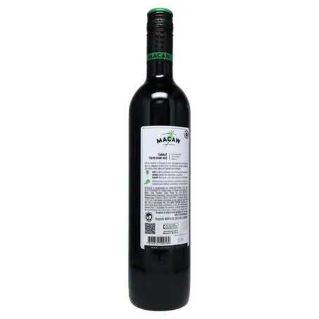Vinho macaw tinto demi-seco tannat 750ml 360-17