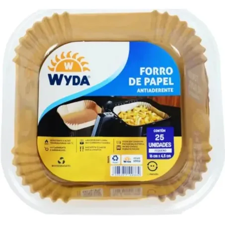 Forma Wyda Air Fryer 25un Quadrada 16 Cm Descartavel