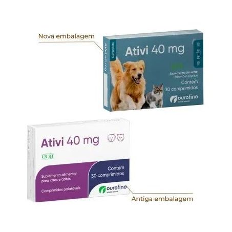 Suplemento Ativi Cart 40mg com 30 Comprimidos 360-1
