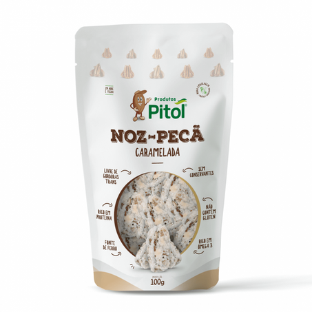 Nozes Pecan Pitol Caramelo 100g