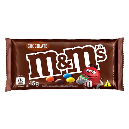 Confeito MMs Ao Leite Pacote 45G